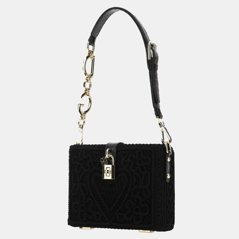 

Dolce & Gabbana Black Box Embroidered Fabric Shoulder Bag