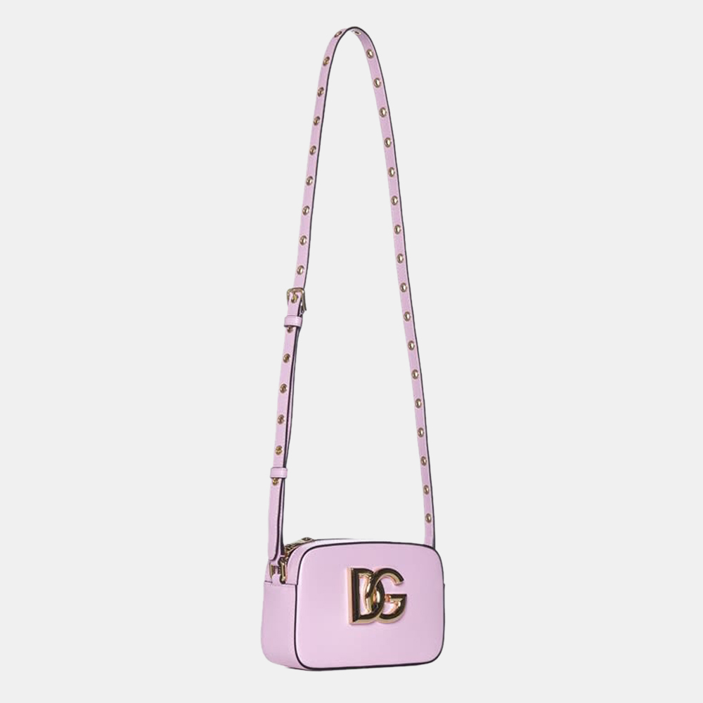 

Dolce & Gabbana Rosa Calfskin Leather 3.5 Shoulder Bag, Pink