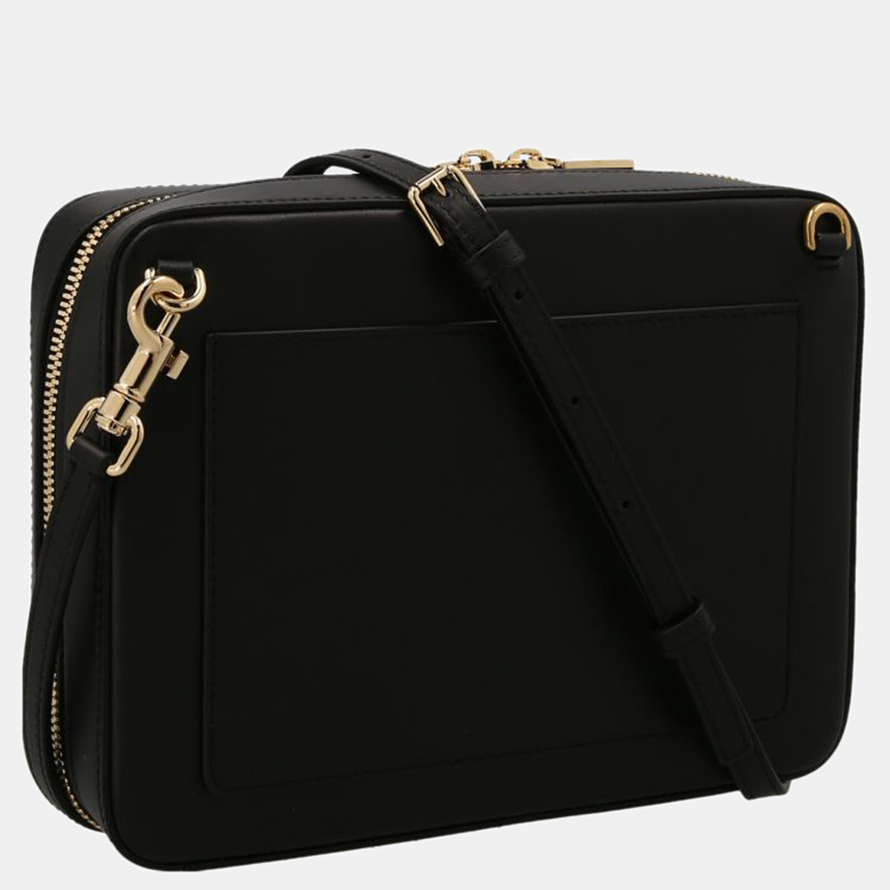 

Dolce & Gabbana Black Calfskin Leather Medium DG Logo Camera Shoulder Bag