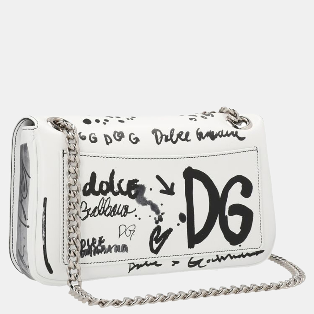 

Dolce & Gabbana Multi Calfskin Leather Logo Chain Shoulder Bag, Multicolor