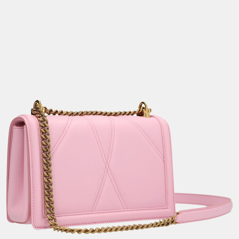 

Dolce & Gabbana Pink Nappa Leather Devotion Shoulder Bag