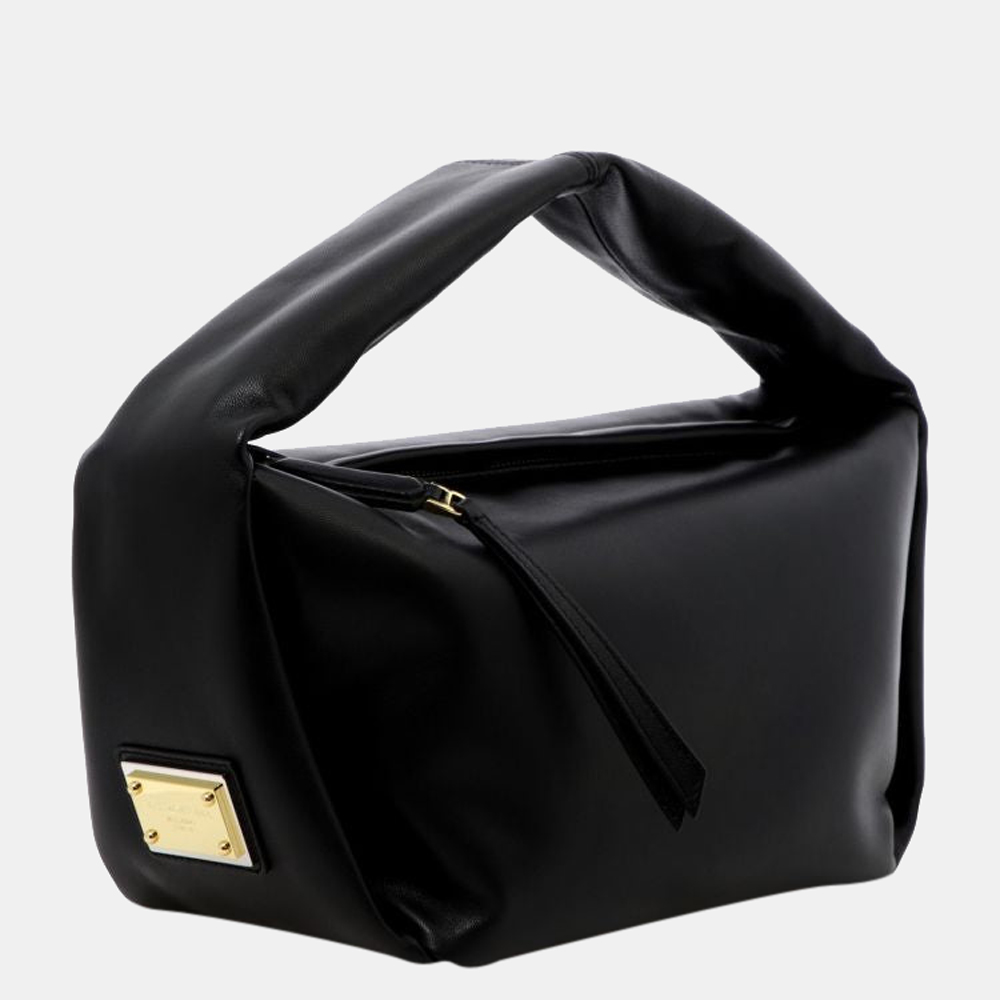 

Dolce & Gabbana Black Nappa Leather Soft Bag