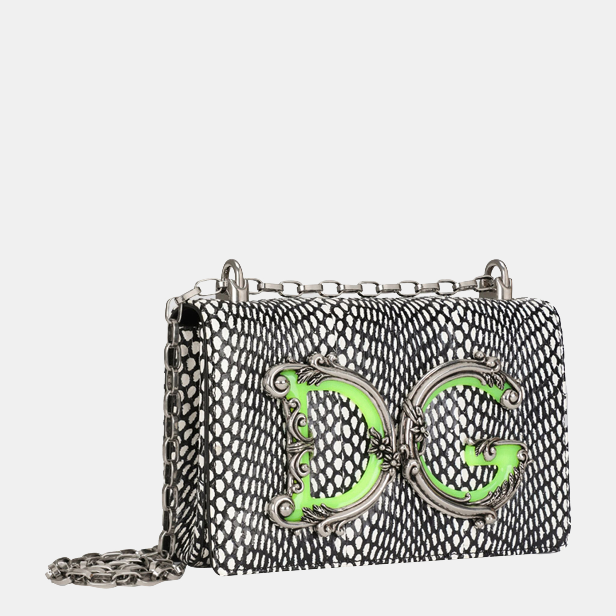 

Dolce & Gabbana Black & White - Python Leather - Crossbody Shoulder Bag - EXOTIC