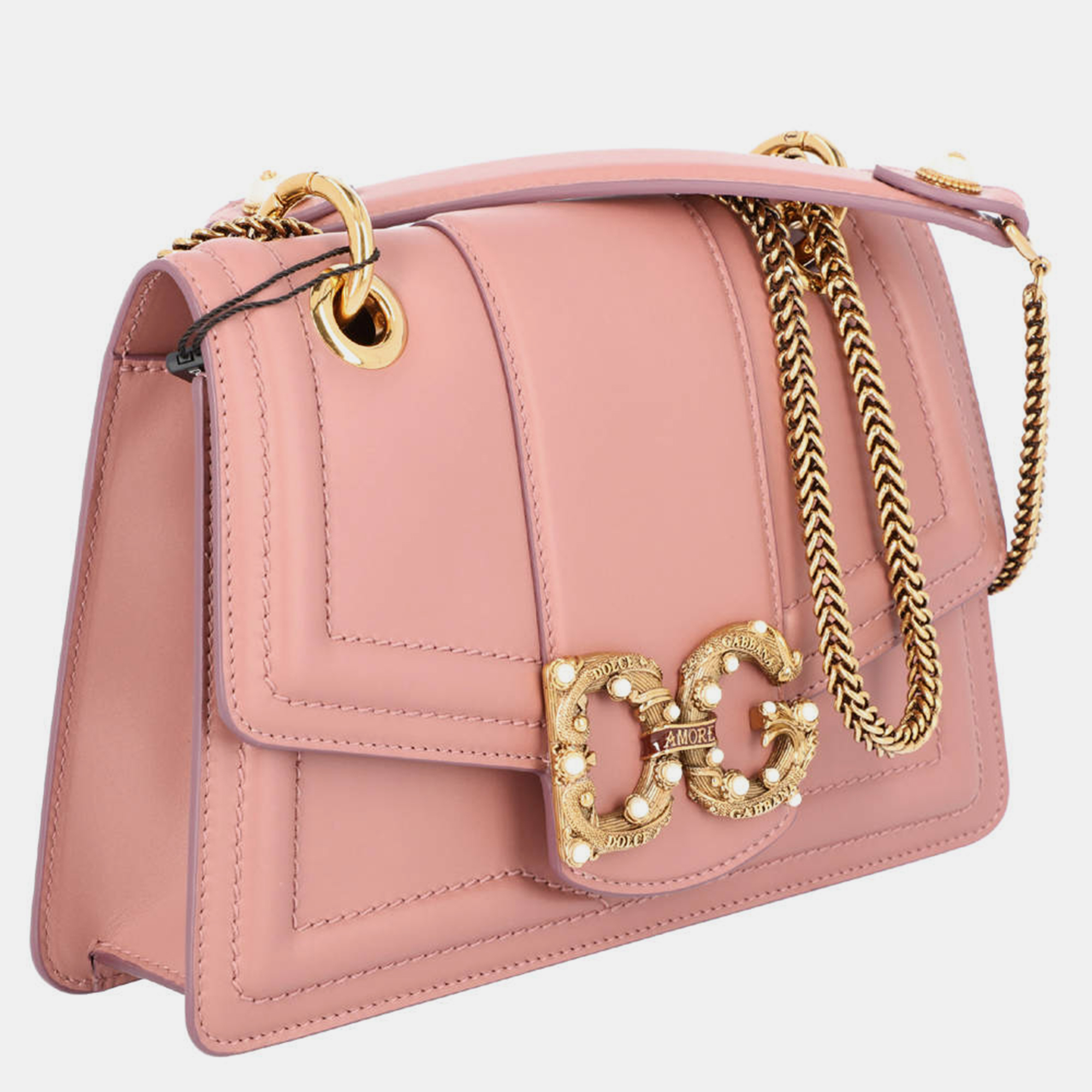 

Dolce & Gabbana Blush Pink Leather DG Amore Bag