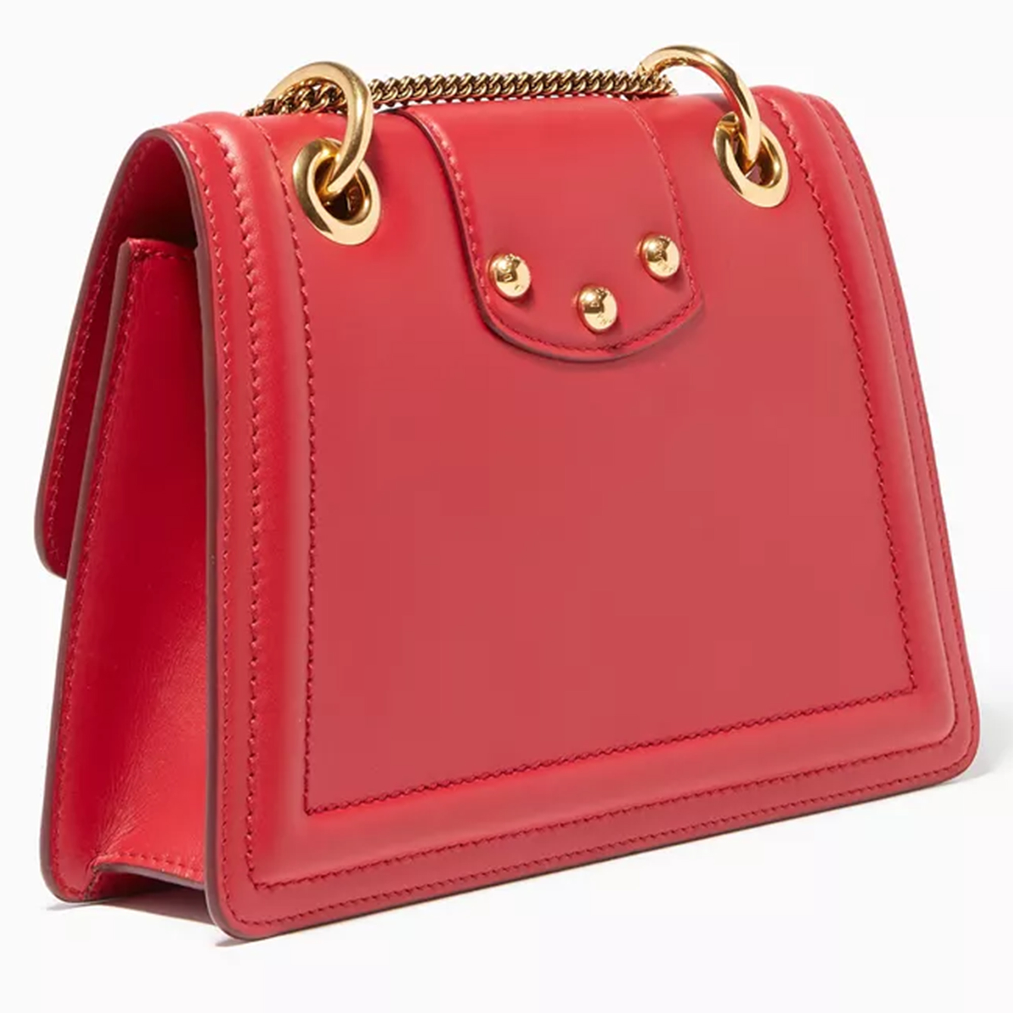 

Dolce & Gabbana Red Leather Small DG Amore Messanger Bag