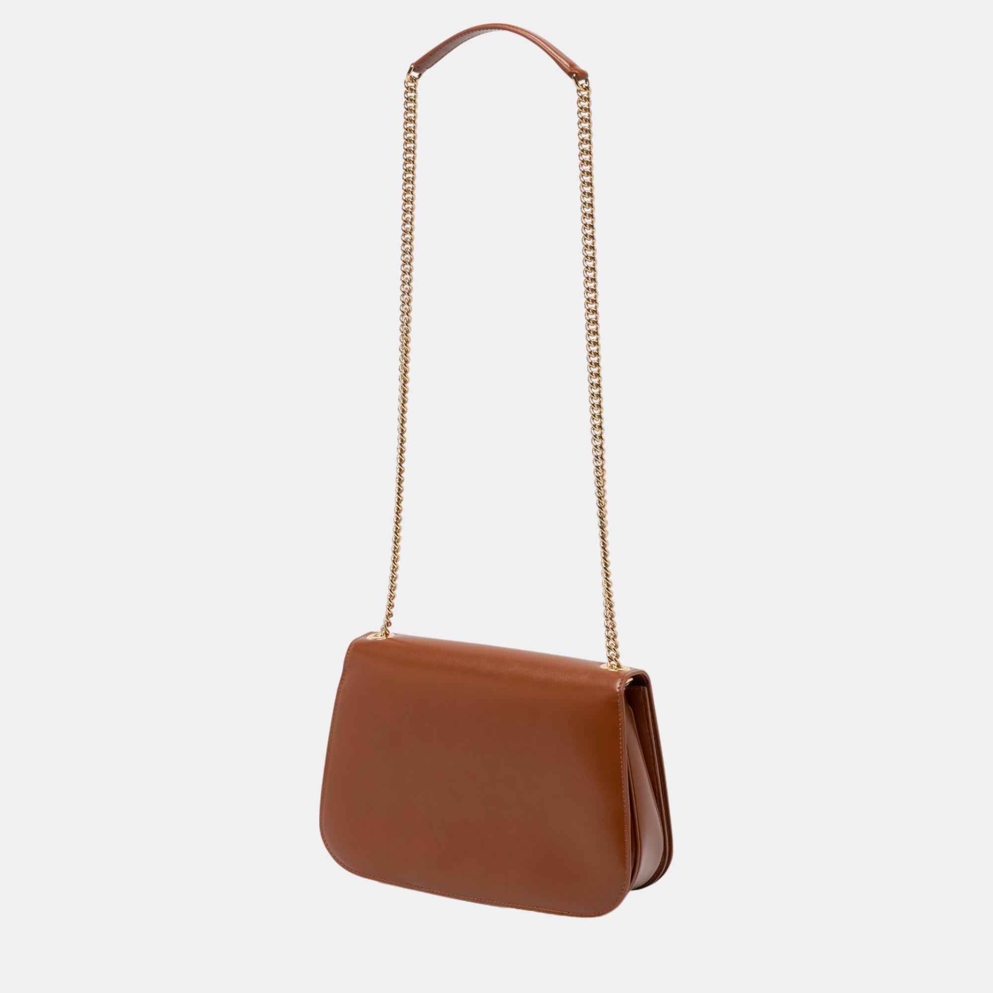 

Dolce & Gabbana Brown Leather Shoulder Bag