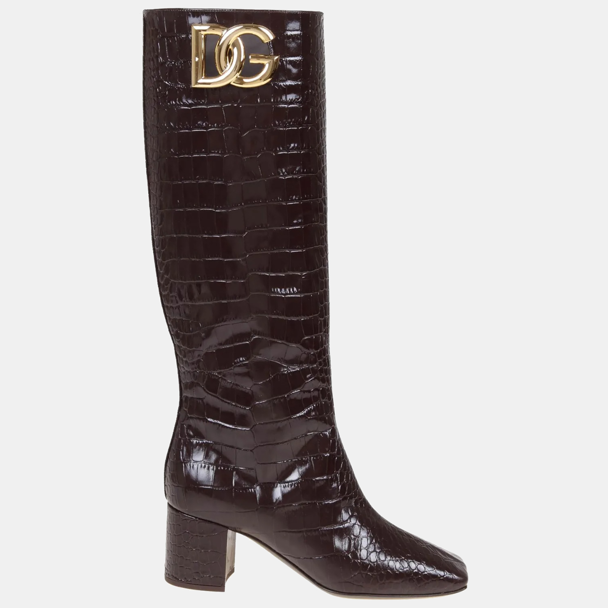 

Dolce & Gabbana Moro Leather DG Logo Boots Women’s, Black