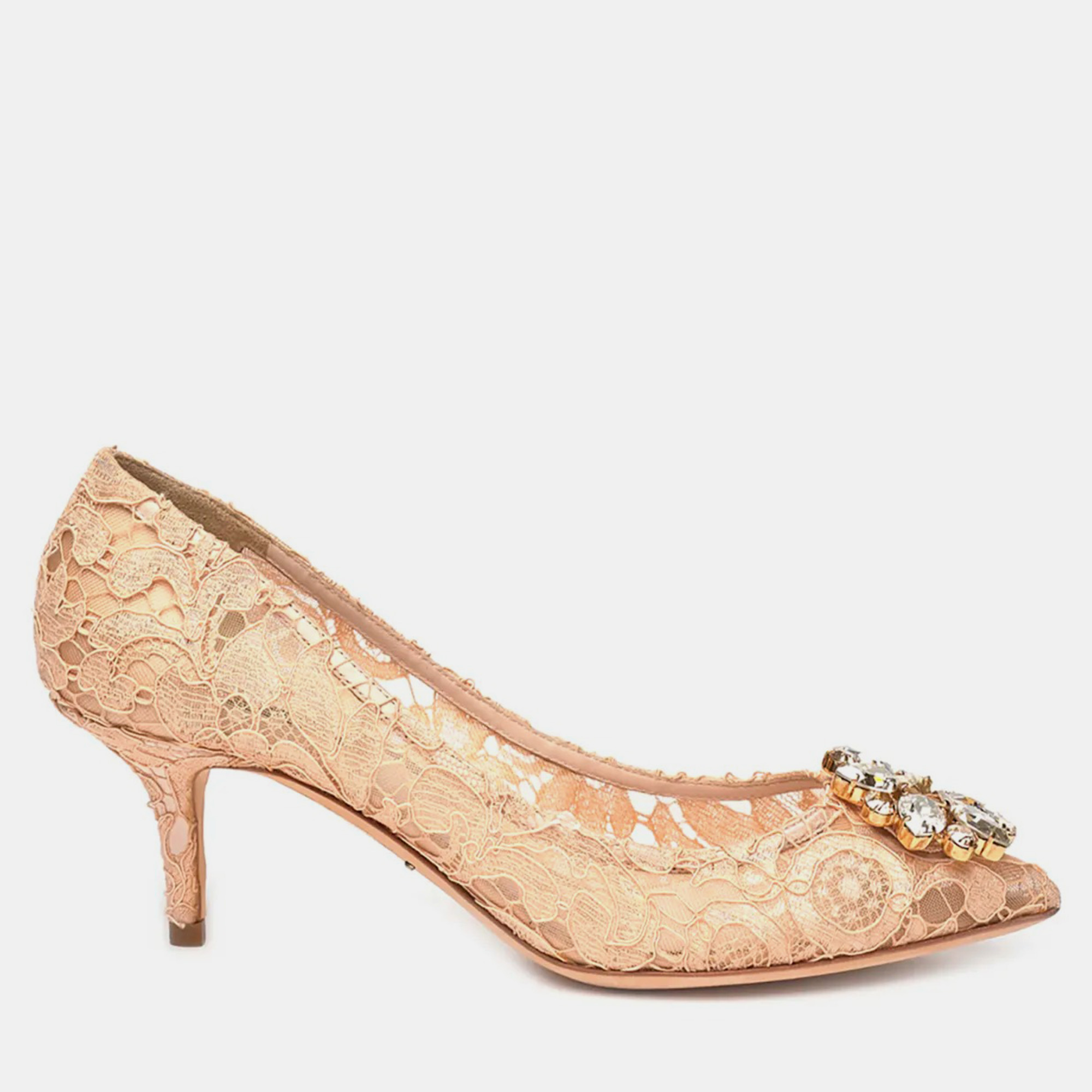 

Dolce & Gabbana Pink Bellucci Lace Pumps Women’s IT