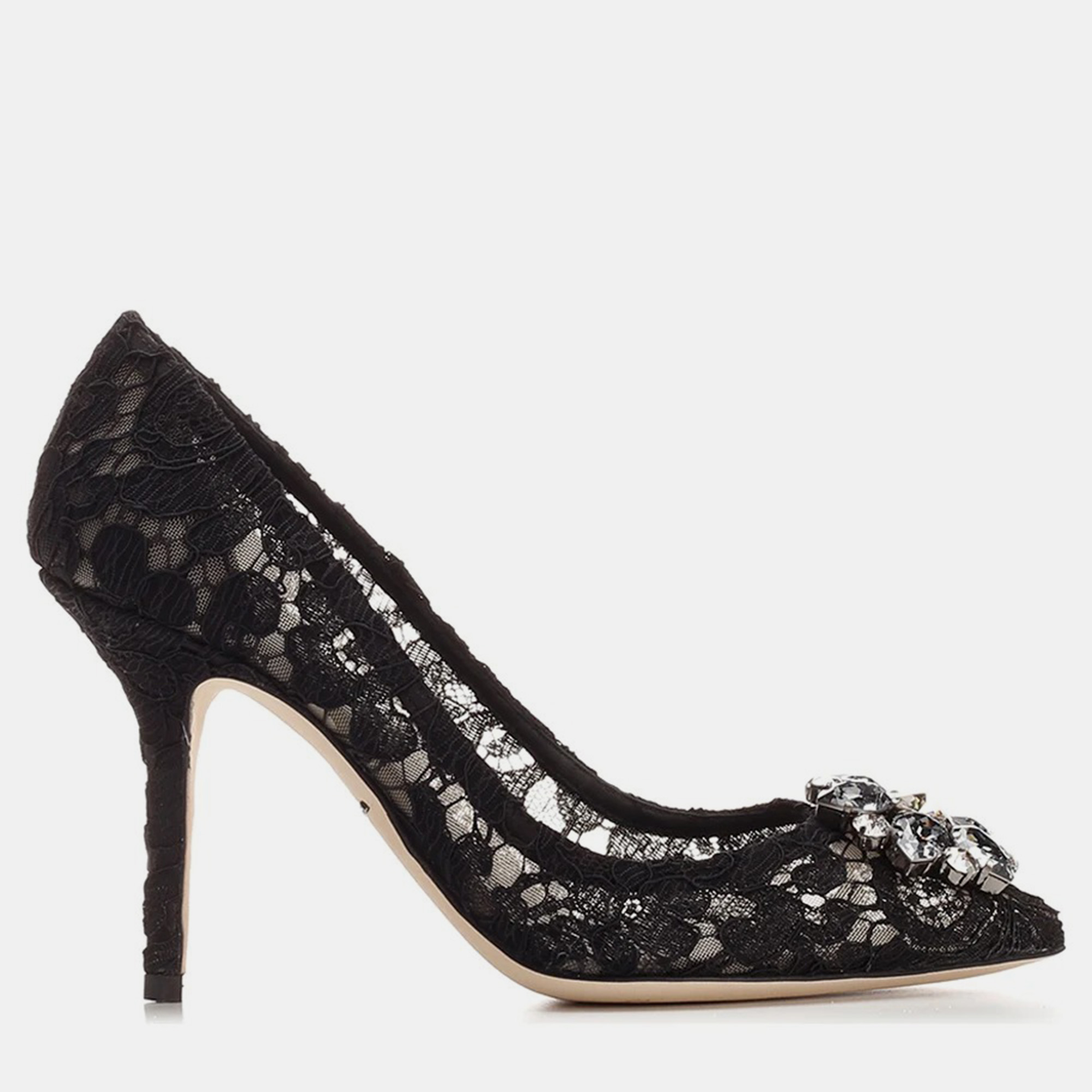 

Dolce & Gabbana Black Bellucci Lace Pumps Women’s IT