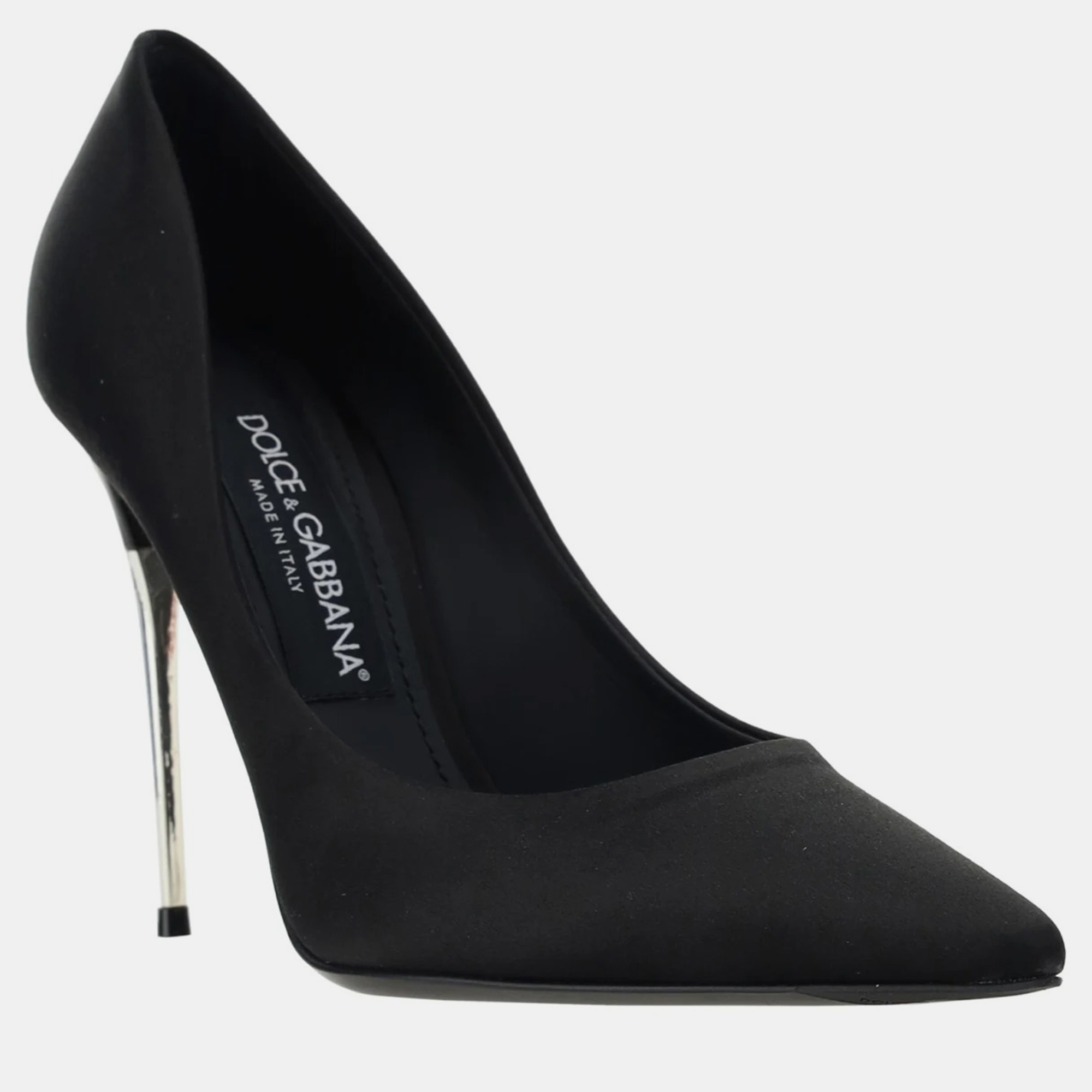 Dolce & Gabbana Black Satin Pumps IT 38 