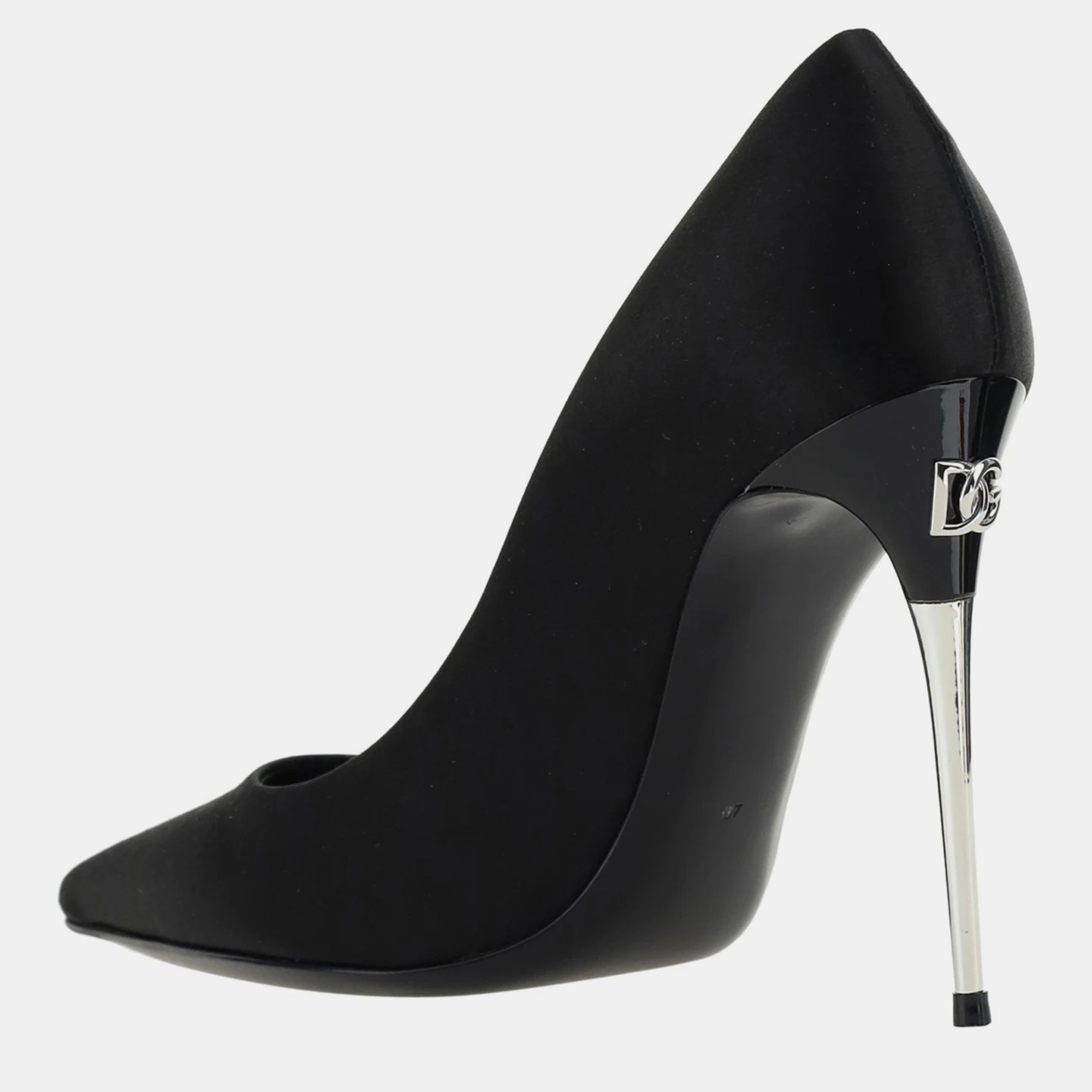 Dolce & Gabbana Black Satin Pumps IT 38 