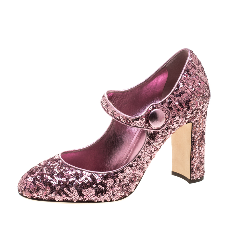 dolce and gabbana sparkly shoes pink