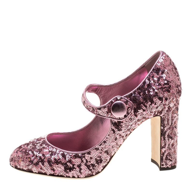dolce and gabbana sparkly shoes pink