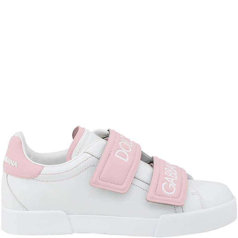 dolce and gabbana pink and white sneakers