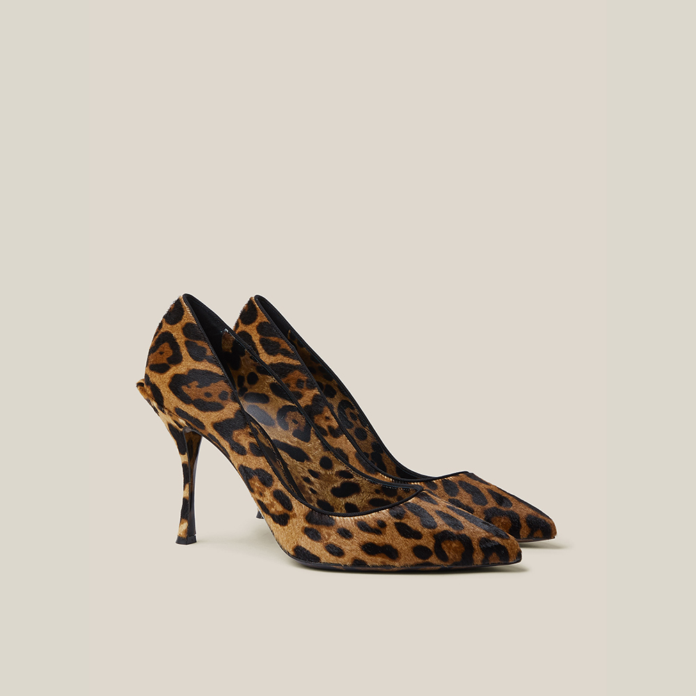 

Dolce & Gabbana Animal Leopard-Print Calf Hair Pumps Size IT, Brown