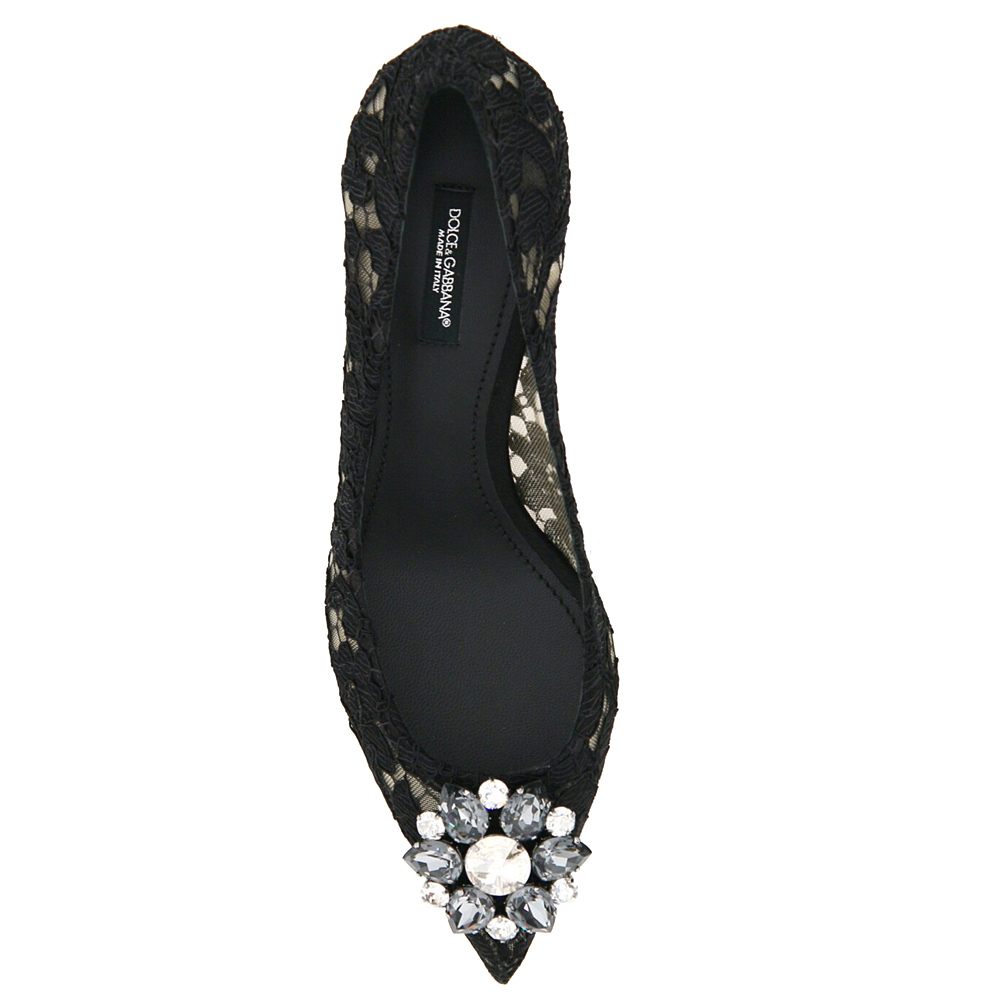 

Dolce & Gabbana Black Taormina lace Belluci Pumps Size IT