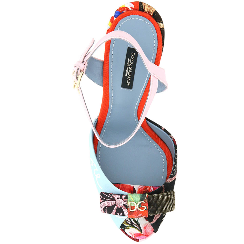 

Dolce & Gabbana Multicolor Bette Platform Patchwork Sandals Size IT