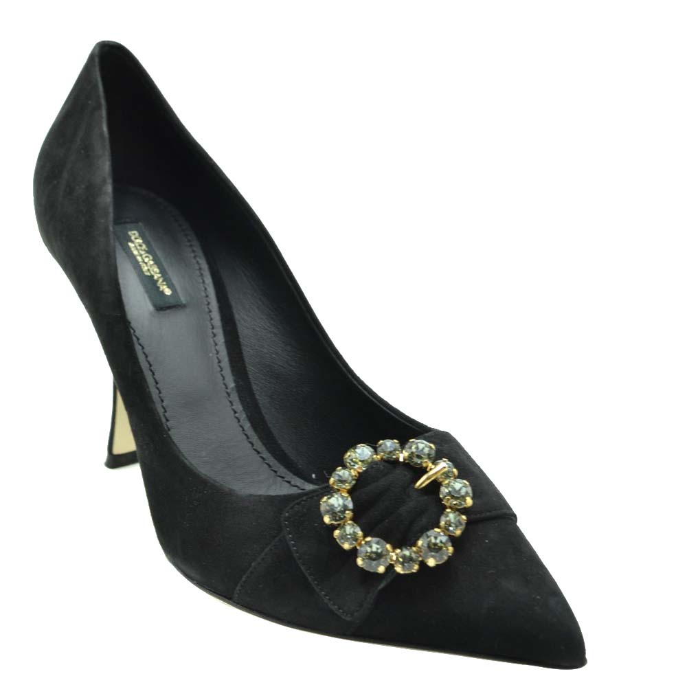 

Dolce & Gabbana Black Suede Lori Pumps Size EU