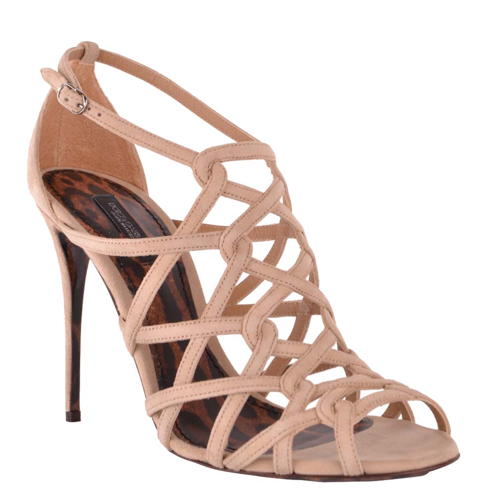 

Dolce & Gabbana Beige Suede Sandals Size EU
