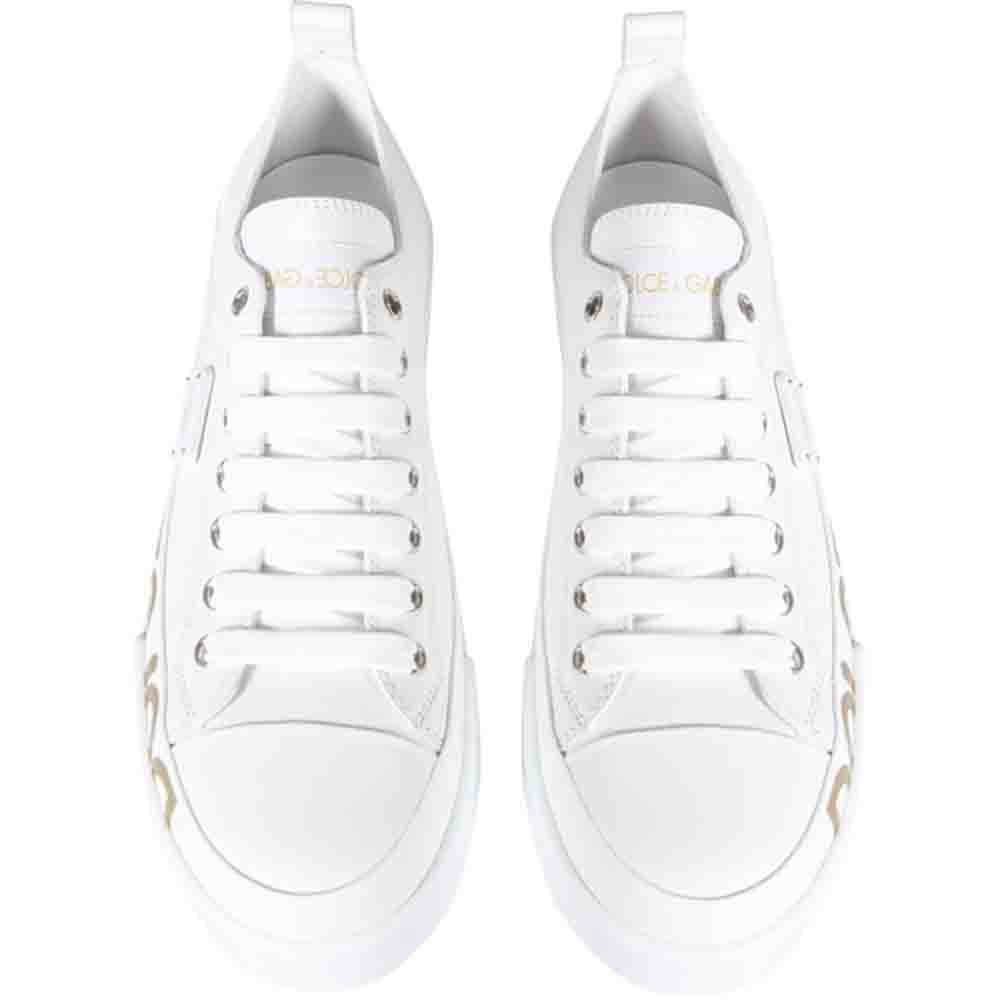 

Dolce & Gabbana White Calfskin Portofino Light Sneakers Size IT