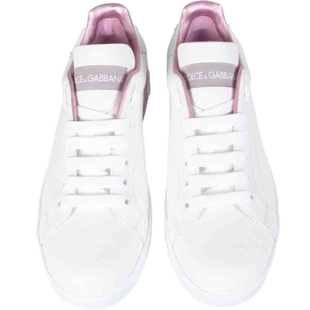 

Dolce & Gabbana White Calfskin nappa Portofino Sneakers Size IT