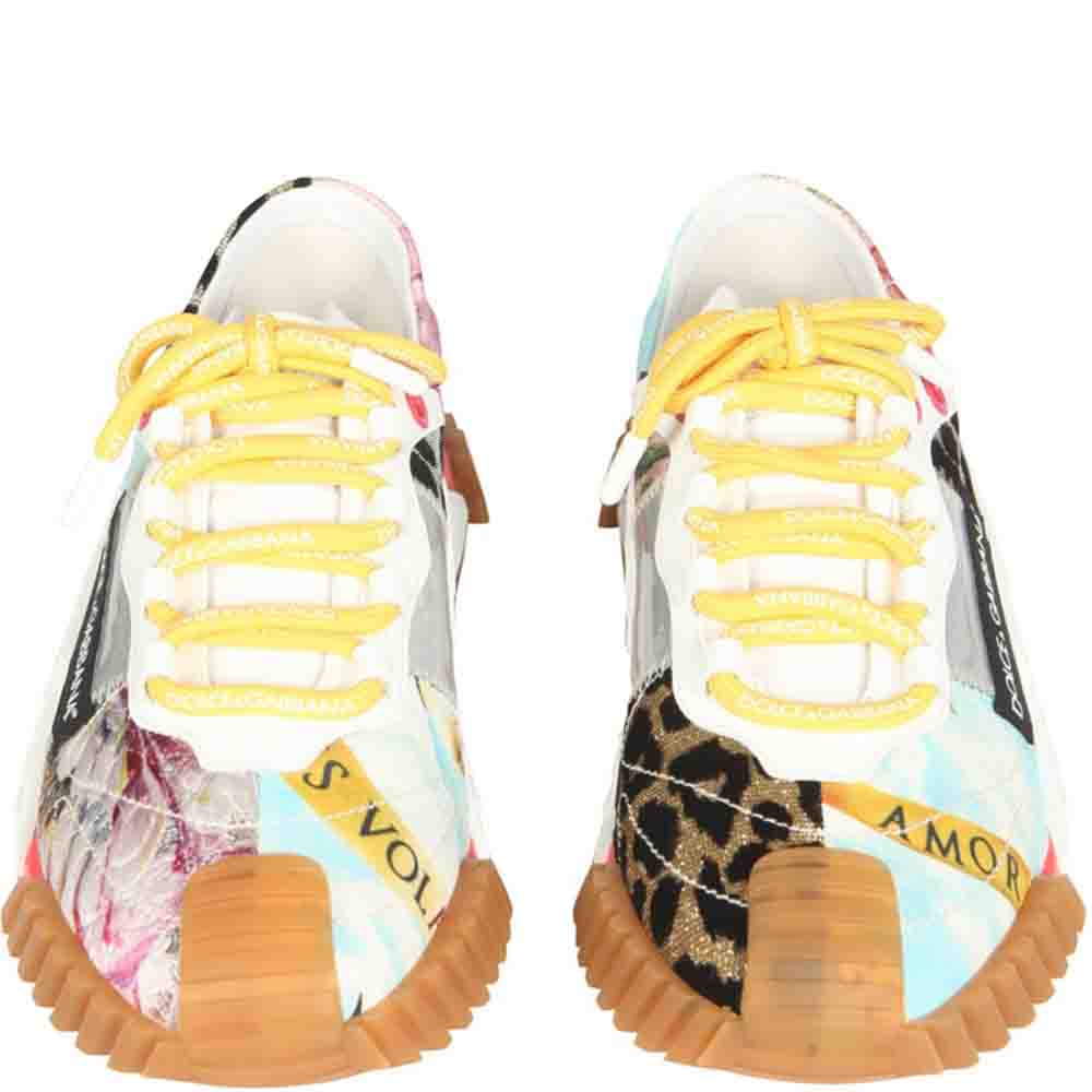 

Dolce & Gabbana Multicolor Patchwork NS1 Slip-On Sneakers Size IT
