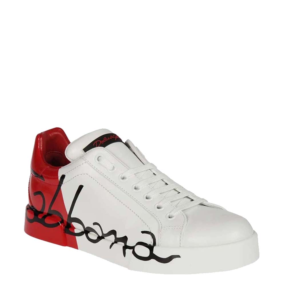 

Dolce & Gabbana White Portofino Sneakers Size EU, Red