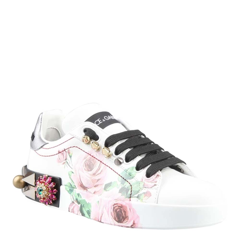 

Dolce & Gabbana Multicolor Portofino Printed Appliques Sneakers Size EU