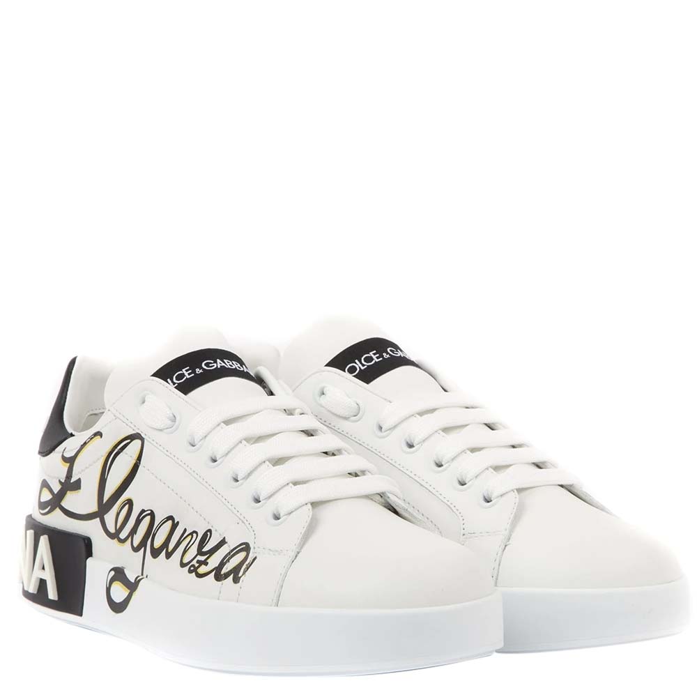 

Dolce & Gabbana White Portfino Sneakers Size EU