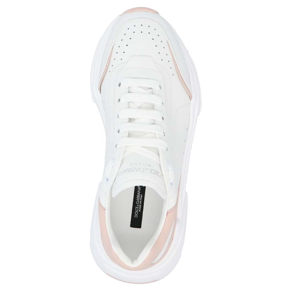 

Dolce & Gabbana White/Pink Daymaster Sneakers Size EU