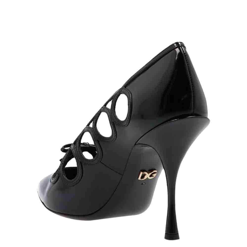 

Dolce & Gabbana Black Leather Lori Pumps Size EU