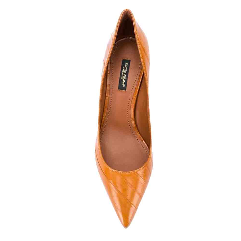 

Dolce & Gabbana Brown Eel Leather Pumps Size EU