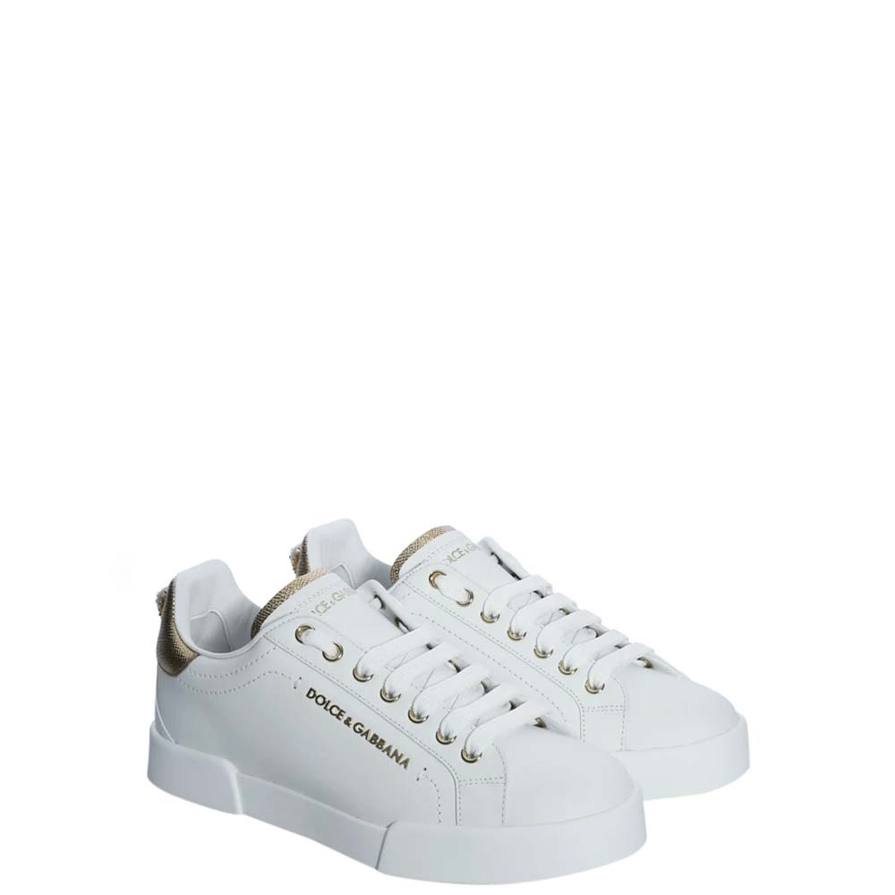 

Dolce & Gabbana White Portofino Sneakers Size EU