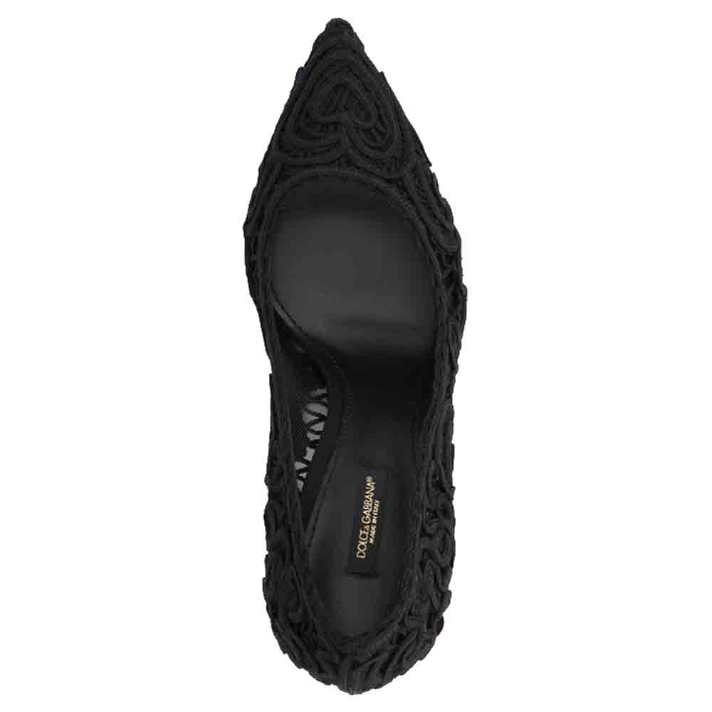 

Dolce & Gabbana Black Cordonetto lace Pumps Size EU