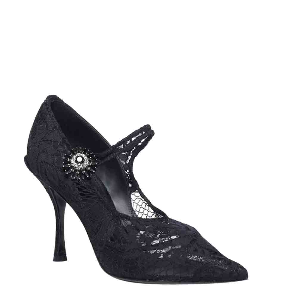 

Dolce & Gabbana Black Lace Mary Jane Pumps Size EU
