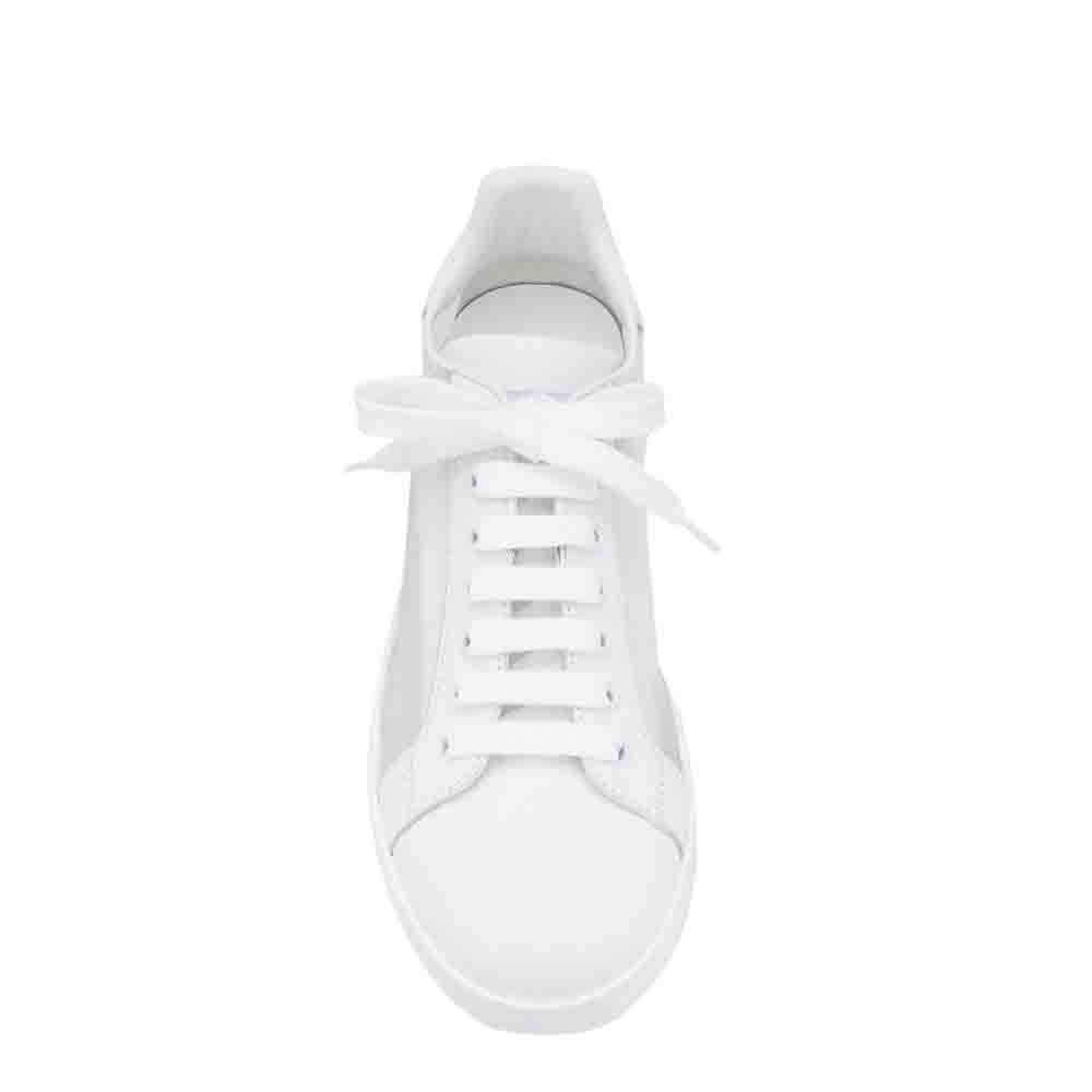 

Dolce & Gabbana White Portofino Mesh Leather Sneakers Size EU