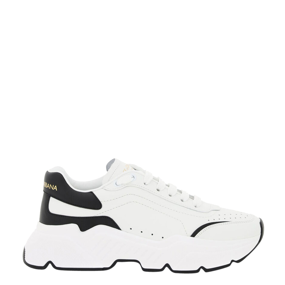 

Dolce & Gabbana White/Black Leather Daymaster Sneakers Size IT