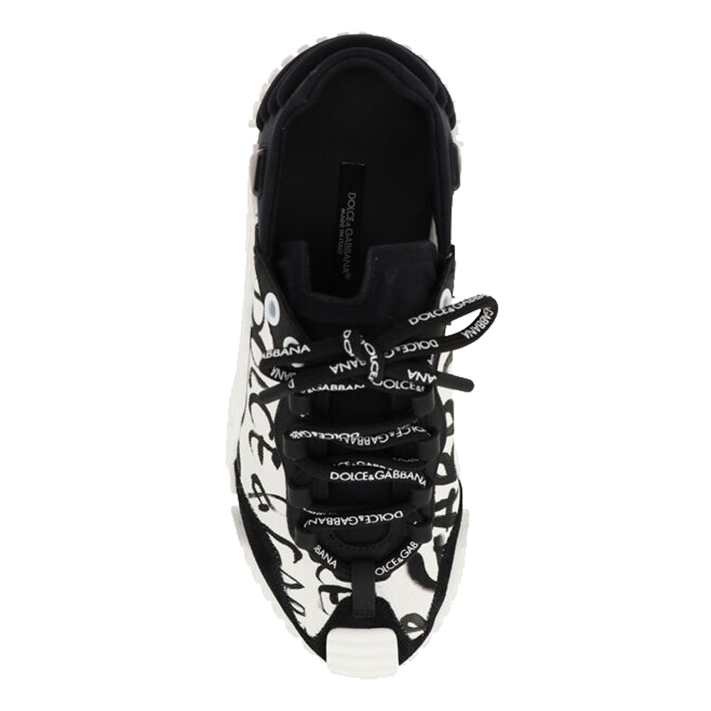 

Dolce & Gabbana White/Black logo print NS1 Sneakers Size IT