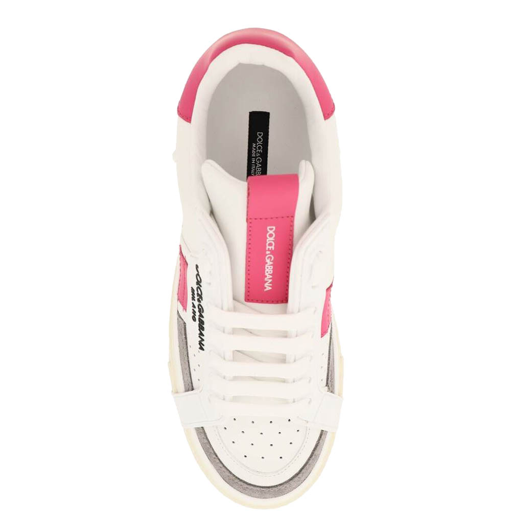 

Dolce & Gabbana Custom 2.Zero Leather Sneakers Size IT, Pink