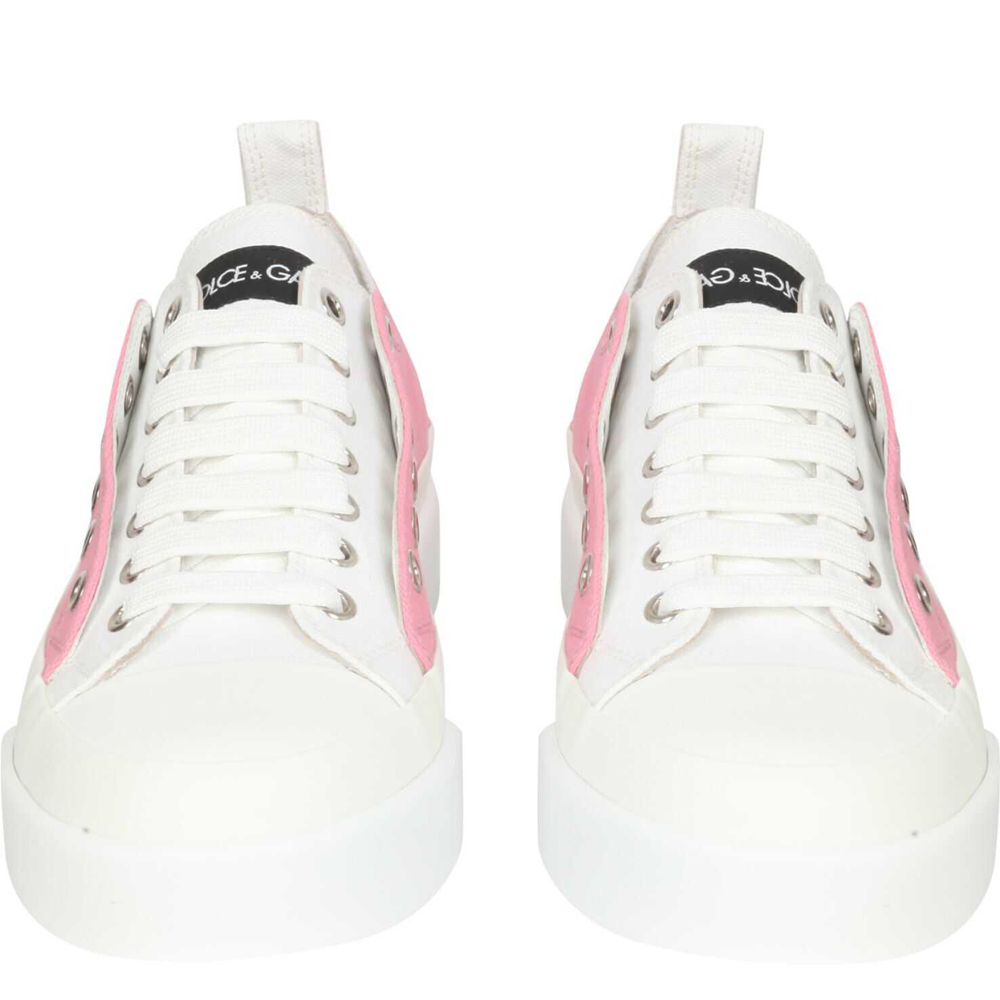

Dolce & Gabbana White Canvas DG logo Portofino Light Sneakers Size IT