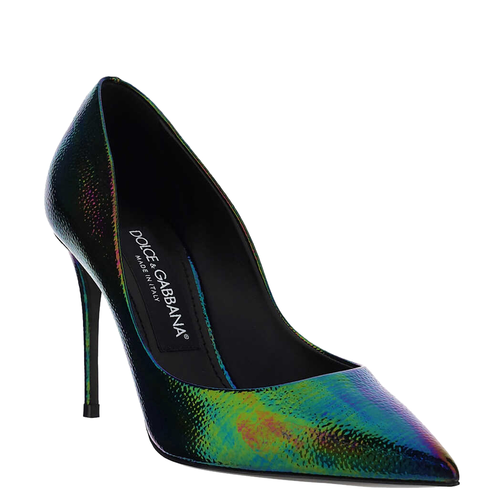 

Dolce & Gabbana Multicolor Petroleum calfskin pumps Size  IT