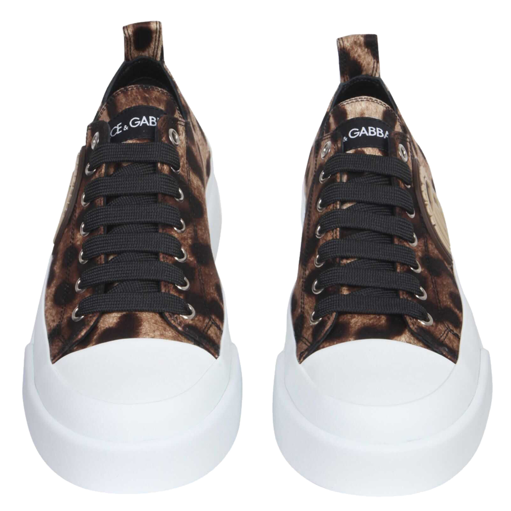 

Dolce & Gabbana Leopard Print Portofino Light Sneakers Size IT, Beige
