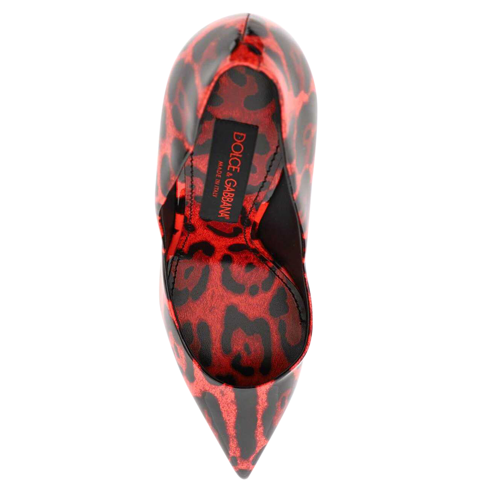 

Dolce & Gabbana Red Leopard Print Patent Leather Pumps Size IT