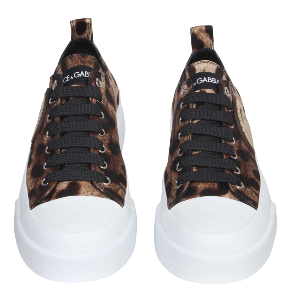 

Dolce & Gabbana Leopard Print Portofino Sneakers Size IT, Beige