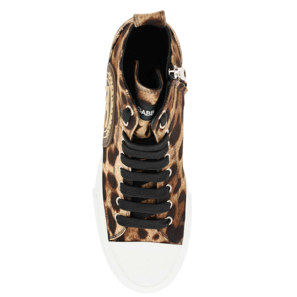 

Dolce & Gabbana Leopard Mid High Portofino Sneakers Size IT, Brown