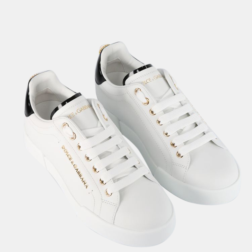 

Dolce& Gabbana White Portofino Sneakers Size EU