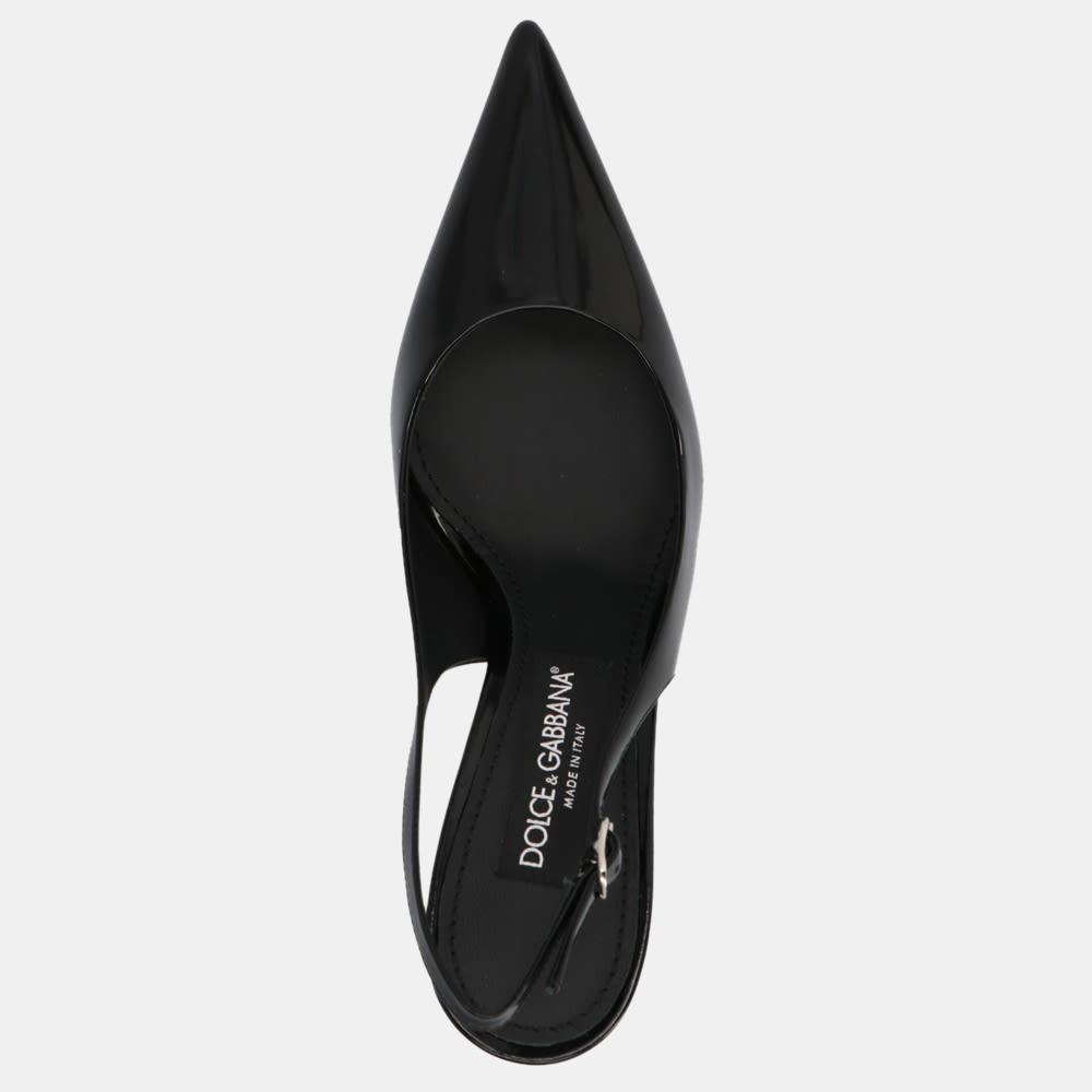 

Dolce & Gabbana Black DG Logo Slingback pumps Size EU