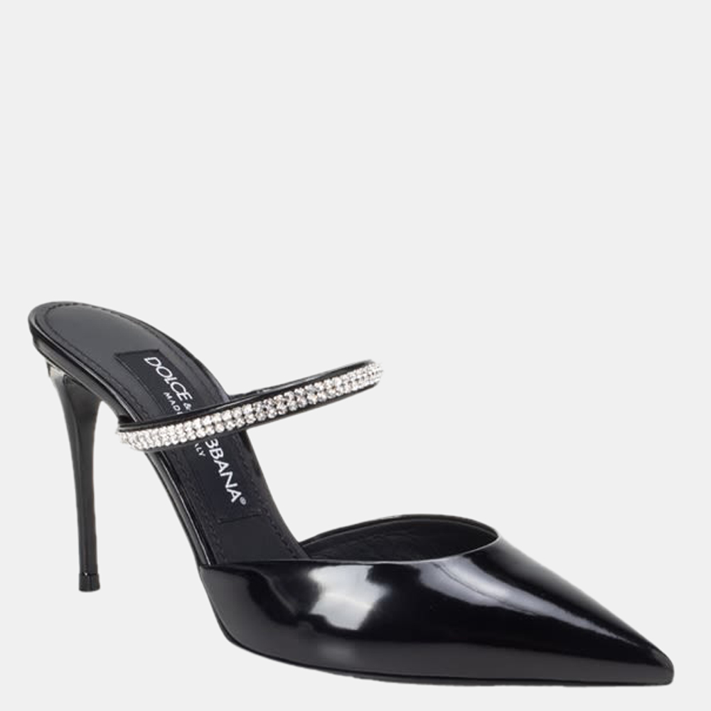 

Dolce & Gabbana Black Crystal embellished Sandals Size EU