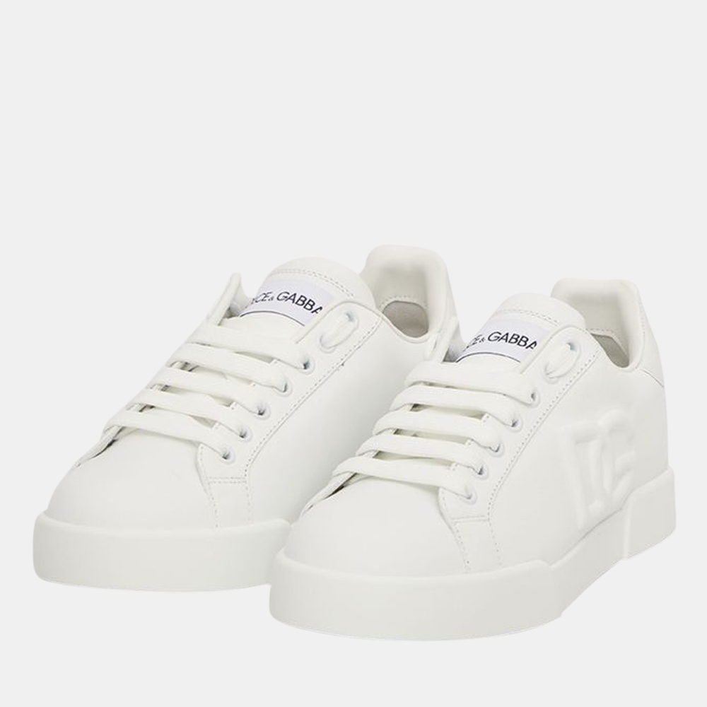 

Dolce & Gabbana White DG Portofino Sneakers Size EU