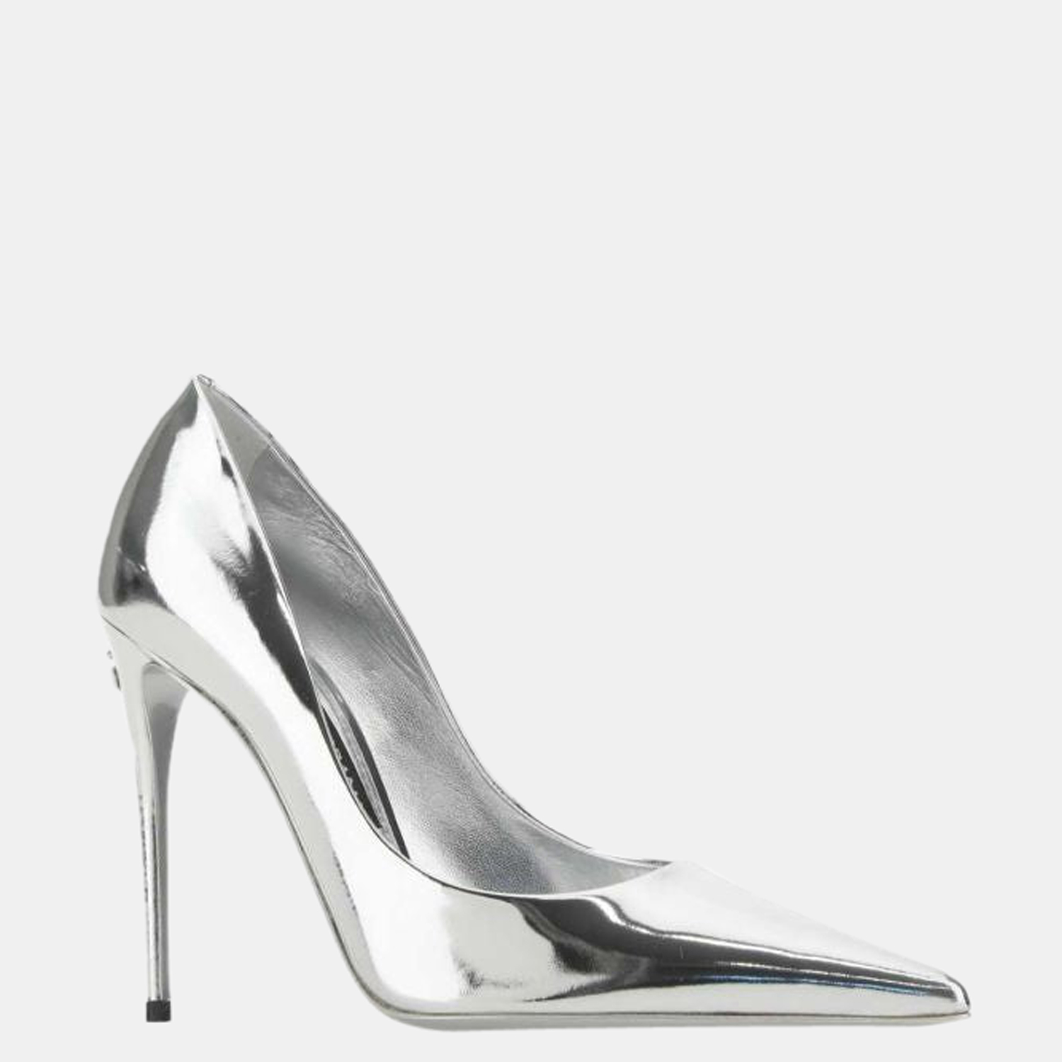 

Dolce & Gabbana Silver Metallic Leather Pumps Size EU